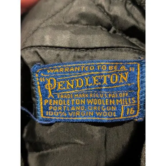 Pendleton Wool Shirt – Women’s 16, Dark Plaid, Subtle Repair (See Photos) - Picture 3 of 5